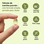 WeightWorld Huile de Menthe Poivrée – 365 capsules molles – photo 3