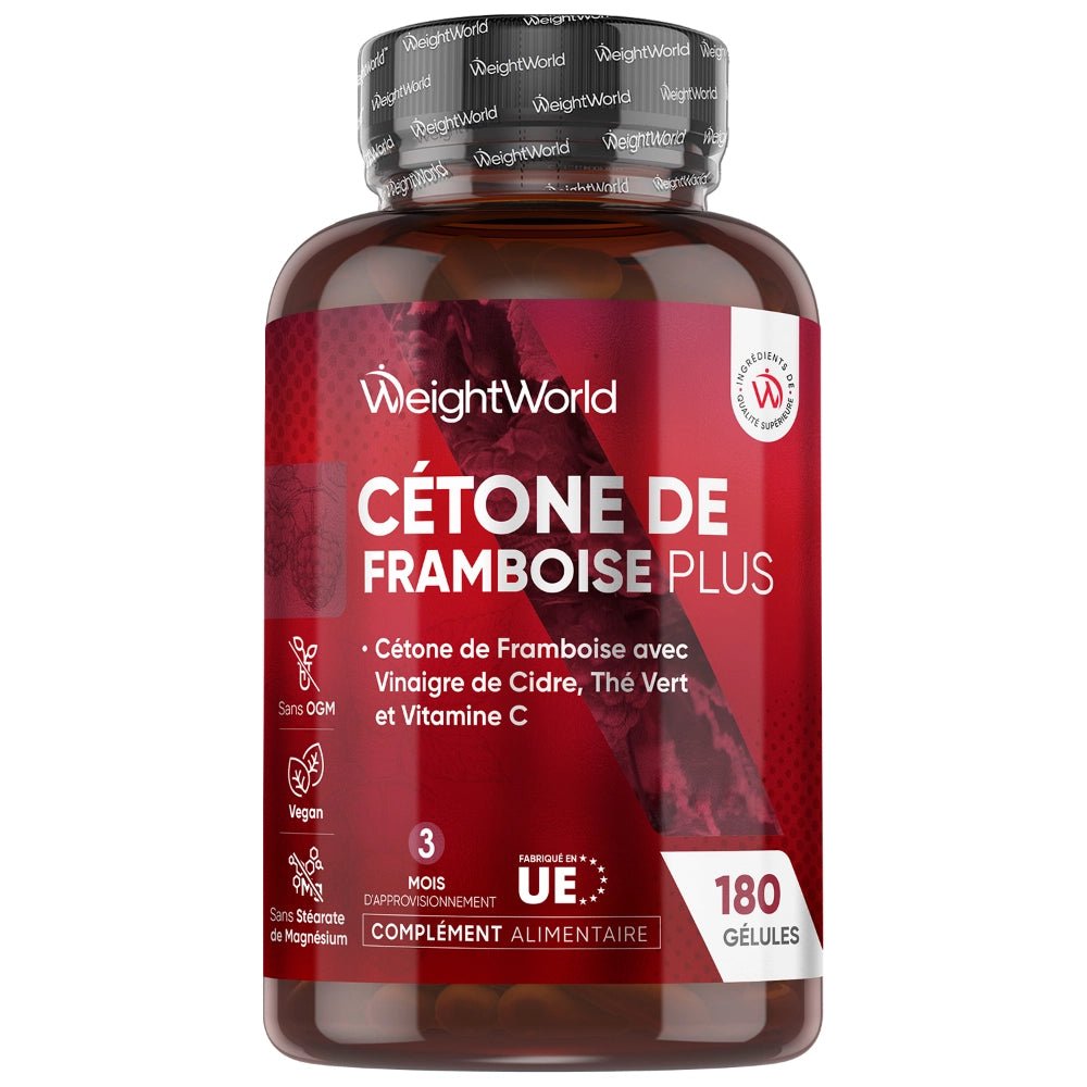 WeightWorld Complexe de Cétone de Framboise – 180 gélules WeightWorld Complexe de Cétone de Framboise – 180 gélules